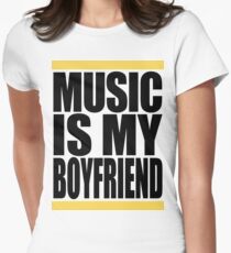 Music Is My Boyfriend Women's Fitted T-Shirt