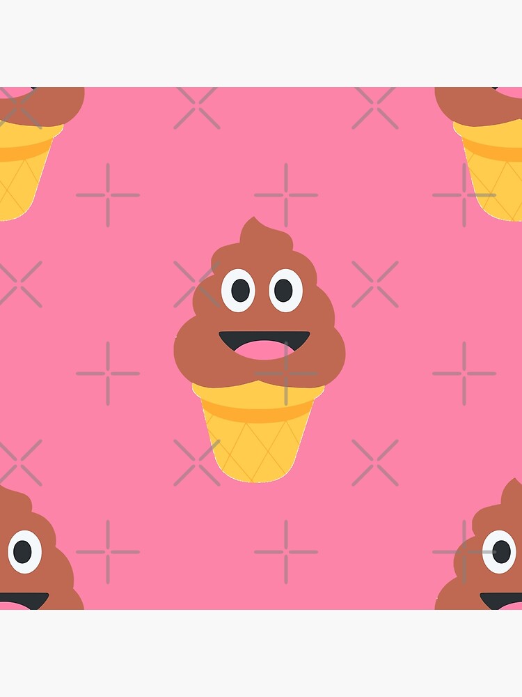 "ice cream cone poo emoji " Poster for Sale by gossiprag Redbubble