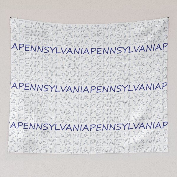 Item preview, Pennsylvania Repeating Blue Bold Uppercase designed and sold by artbylukas.