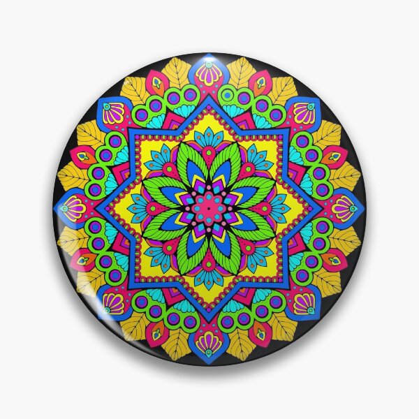 Item preview, Bright Colorful Floral Mandala Art designed and sold by Alondra.