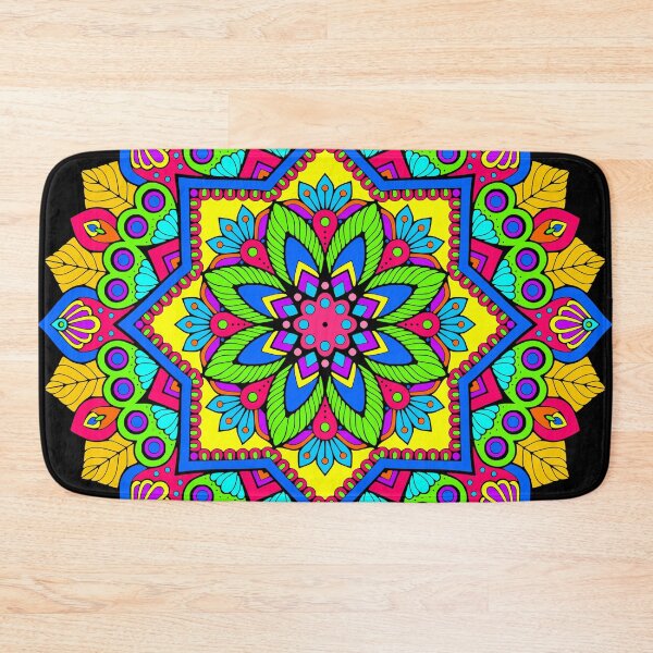 Item preview, Bright Colorful Floral Mandala Art designed and sold by Alondra.