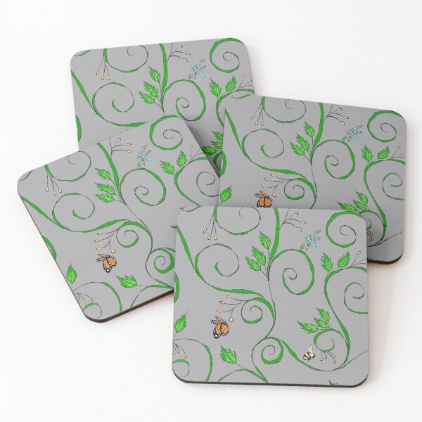 Item preview, Swirling vines with insects designed and sold by SaraKenny.