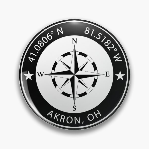 Item preview, Akron, Ohio Geographical Coordinates designed and sold by TeeOhGraphics.