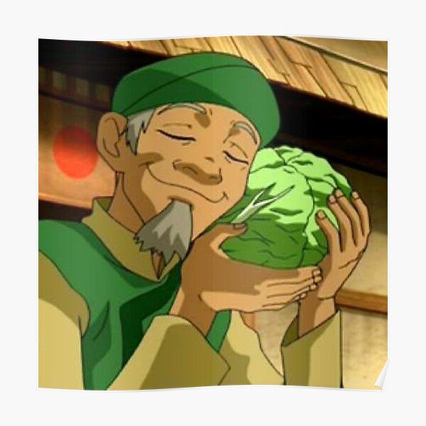 Aang Avatar Cabbage Man Posters Redbubble