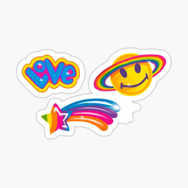 Lisa Frank Rainbow Dog Mom Sticker