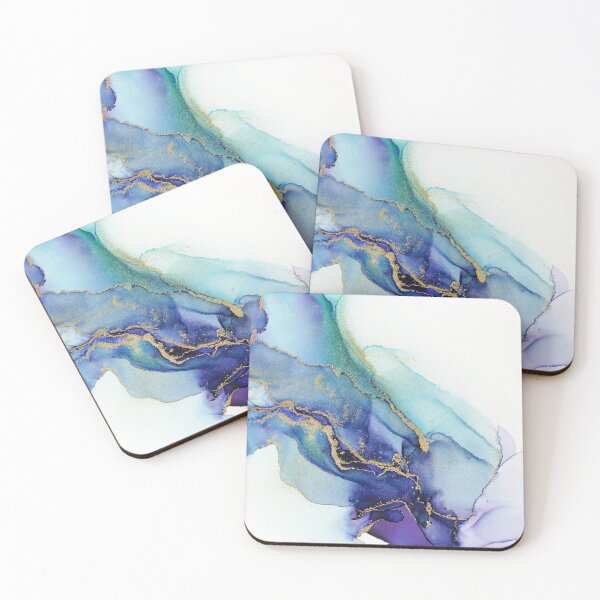 Item preview, Electric Sea Violet Turquoise Ink  designed and sold by Olga Shvartsur.