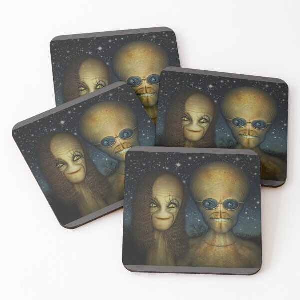 Item preview, Extraterrestrial couple ufo image designed and sold by Delicarte.