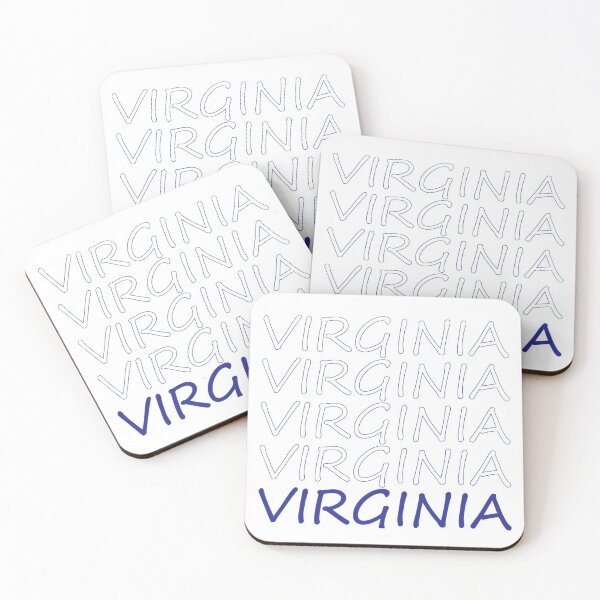 Item preview, Virginia Repeating Blue Bold Uppercase designed and sold by artbylukas.
