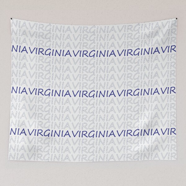 Item preview, Virginia Repeating Blue Bold Uppercase designed and sold by artbylukas.
