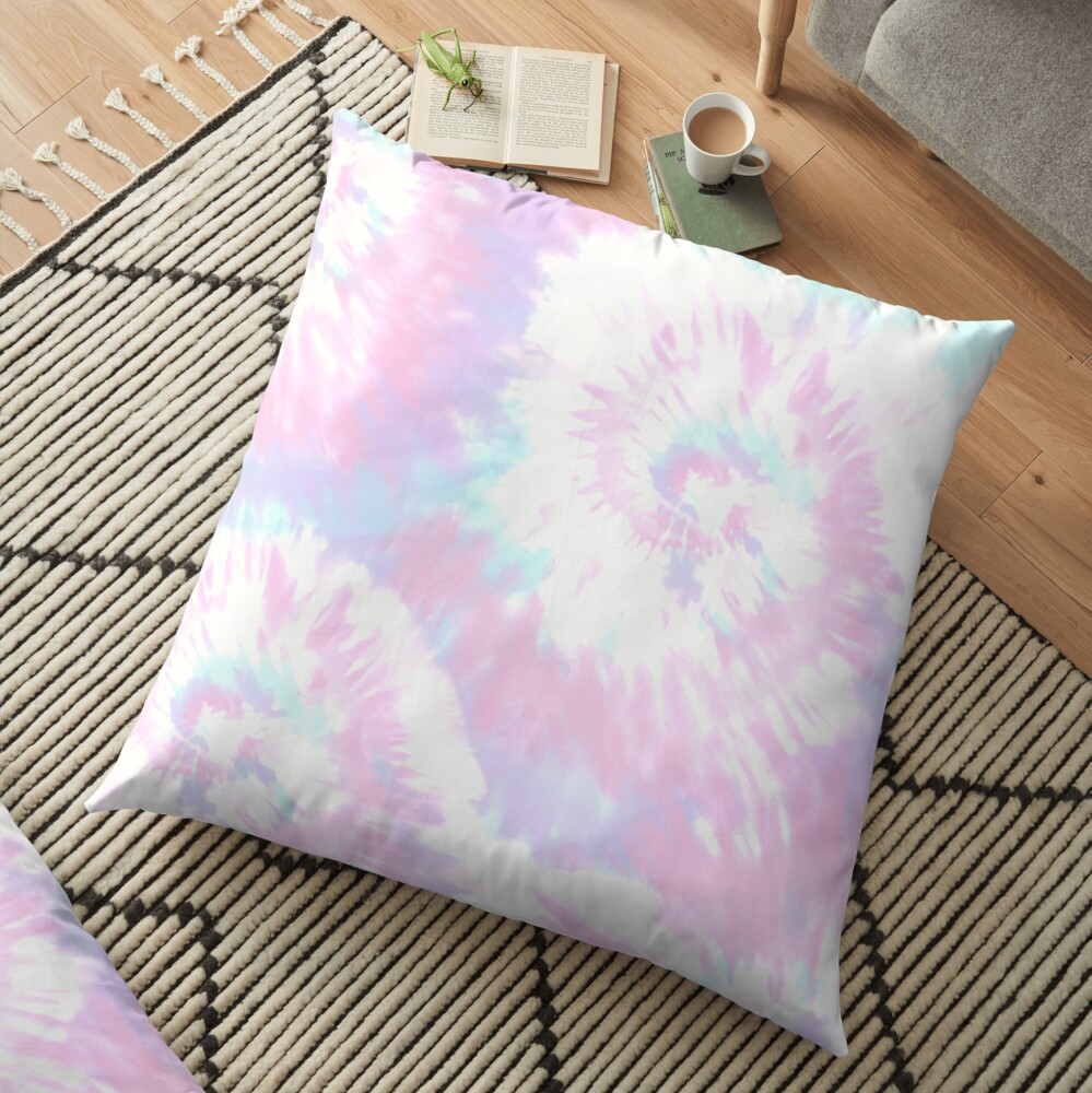 Pastel Sprial Tie dye Floor Pillow