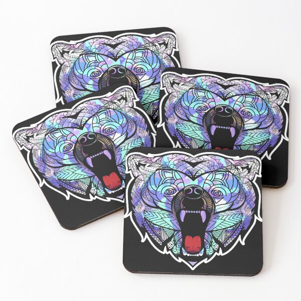 Item preview, Aztec Boho product, Aztec Tribal Grizzly Bear print designed and sold by Lisbob.