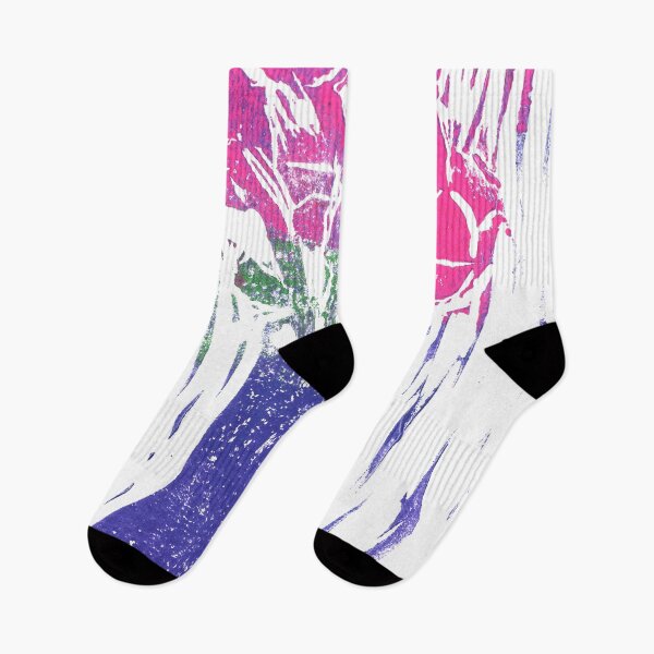 Item preview, Pink Flowers in Purple Vase Ink Block Print designed and sold by BigAl3D.
