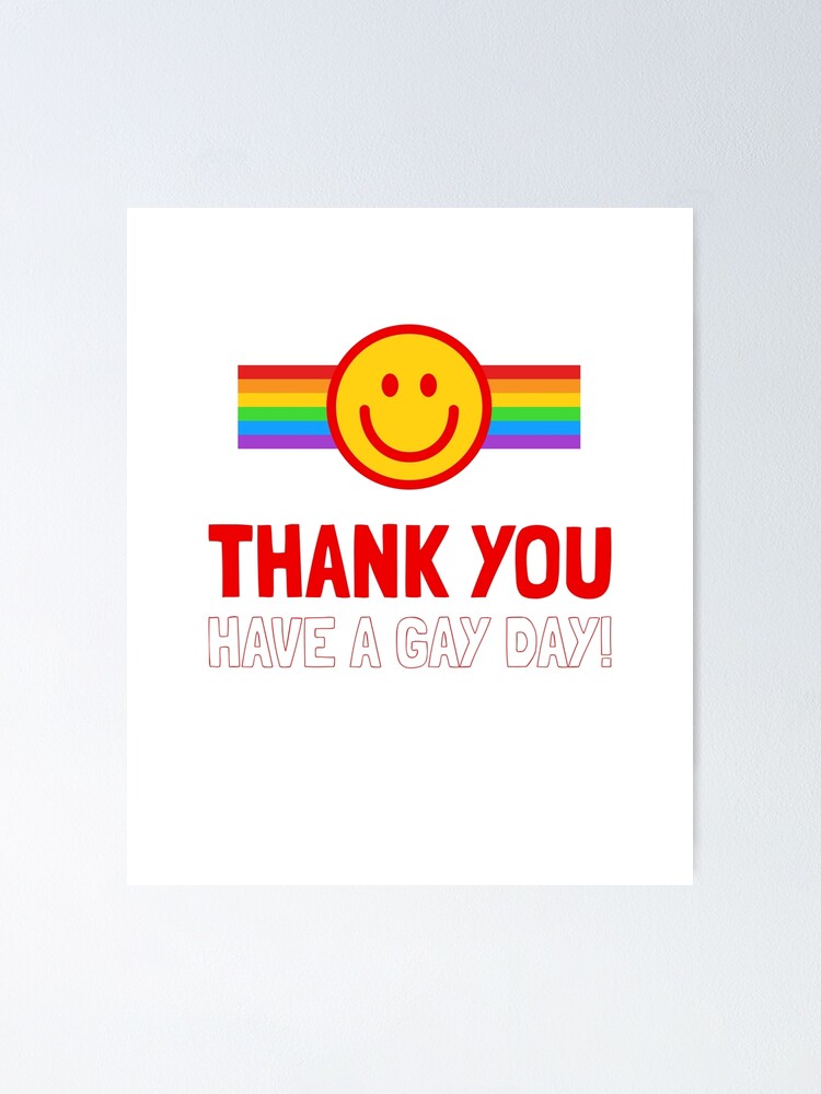 thank you in gay pride colors