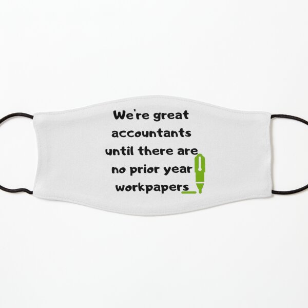 Accountant Jokes, Tax Season Kids Mask