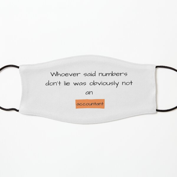 Funny Accountant, Auditor Gift Kids Mask
