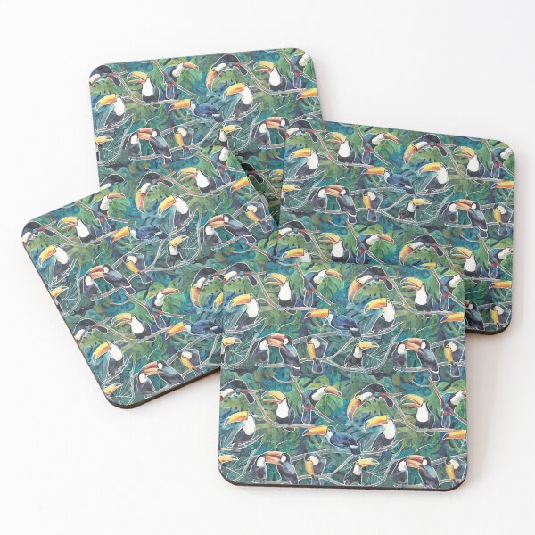 Item preview, Toucan watercolor seamless pattern designed and sold by FrauShtogren.