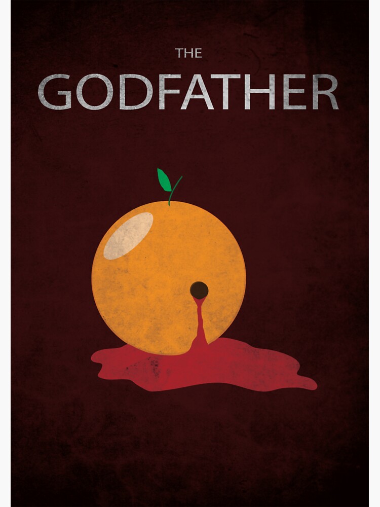 "The Godfather Orange Poster" Sticker by Robin Redbubble