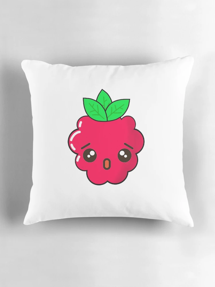 Thumbnail 3 of 4, Pillow, Cute Raspberry, Sad Raspberry designed and sold by LycheeTees.