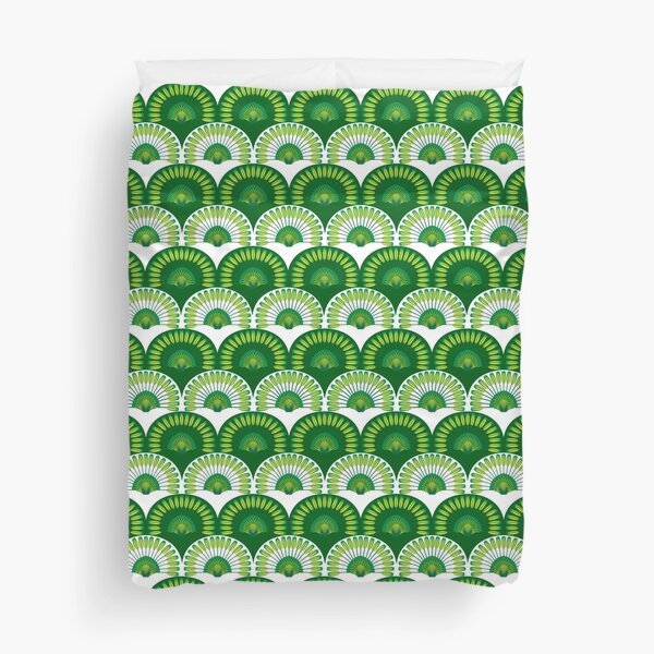 Ravenala Palm (Emerald) Duvet Cover