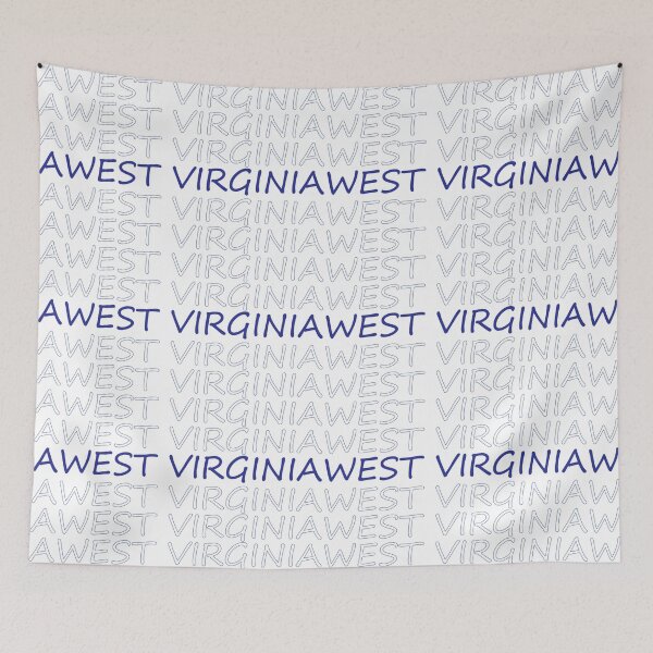 Item preview, West Virginia Repeating Blue Bold Uppercase designed and sold by artbylukas.