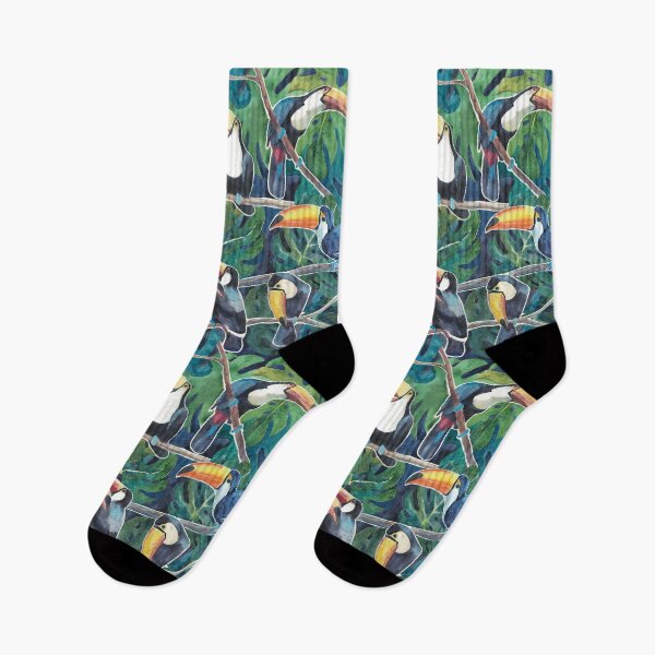Item preview, Toucan watercolor seamless pattern designed and sold by FrauShtogren.