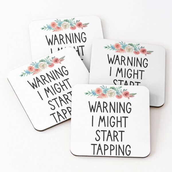 Item preview,  Warning I Might Start Tapping: Tap Dancing gift ,cute dancer, with saying,funny for men and women floral background designed and sold by Chamssou.