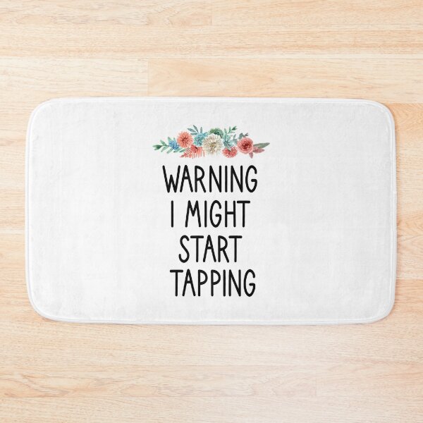 Item preview,  Warning I Might Start Tapping: Tap Dancing gift ,cute dancer, with saying,funny for men and women floral background designed and sold by Chamssou.