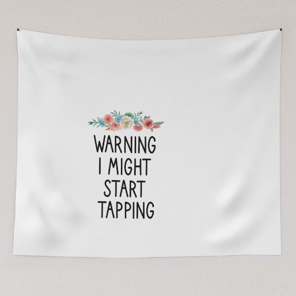 Item preview,  Warning I Might Start Tapping: Tap Dancing gift ,cute dancer, with saying,funny for men and women floral background designed and sold by Chamssou.