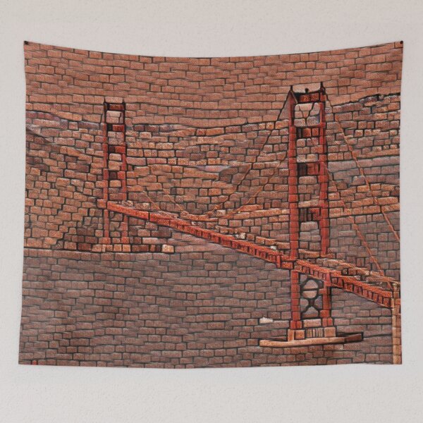 Item preview, Usa Golden Gate Bridge Artistic Illustration Wall Style designed and sold by D4li98.