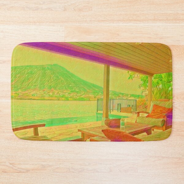 Item preview, Usa Hawaii House Beach Artistic Illustration Acid Style designed and sold by D4li98.