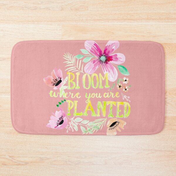 Item preview, Bloom where you are planted Watercolor Typography designed and sold by Harpley Design Studio.