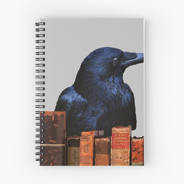 Item preview, Black raven behind ancient books designed and sold by Move-Art.