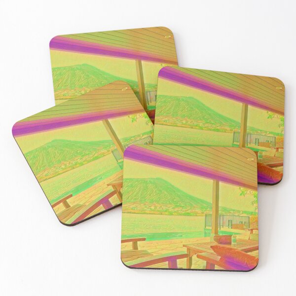 Item preview, Usa Hawaii House Beach Artistic Illustration Acid Style designed and sold by D4li98.