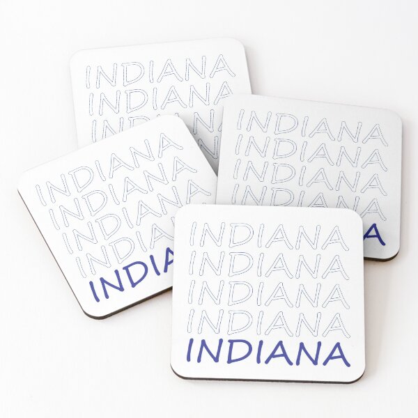 Item preview, Indiana Repeating Blue Bold Uppercase designed and sold by artbylukas.
