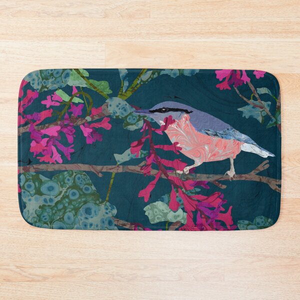 Item preview, Nuthatch in the Ornamental Raspberry designed and sold by MarbleCloud.