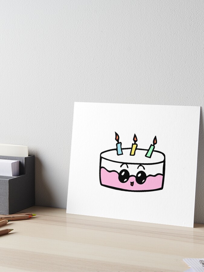 Birthday cake icon with candles, pink frosting and sprinkles. Simple cartoon  doodle, isolated vector clip art illustration Stock Vector Image & Art -  Alamy