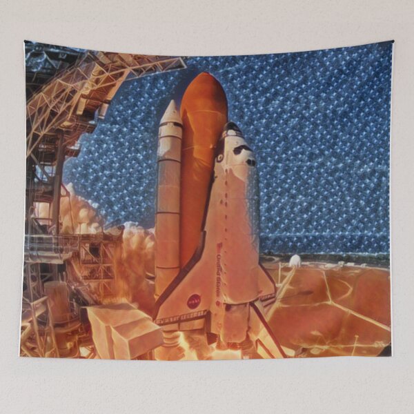 Item preview, Usa Shuttle Artistic Illustration Fire and Ice Style designed and sold by D4li98.