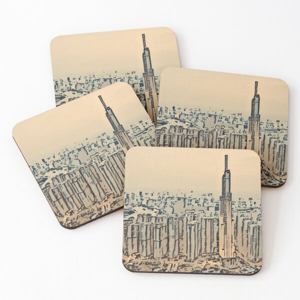 Item preview, Vietnam Landmark 81 Artistic Illustration Old Oriental Paper Style designed and sold by D4li98.