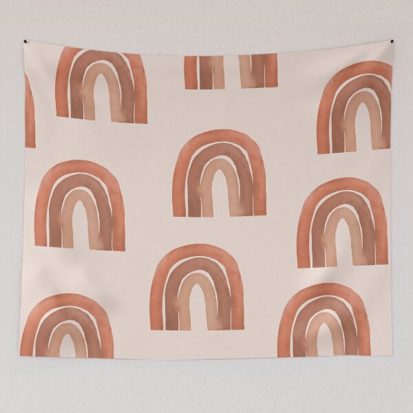 Item preview, Muted Rainbow Watercolor Painting - Clay designed and sold by hellocando.