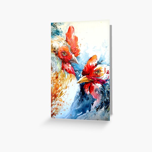 Deux poules Greeting Card