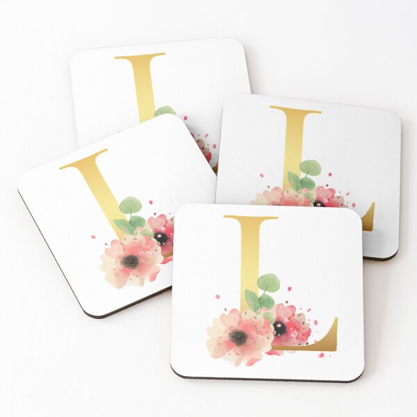 Item preview, Floral Gold Monogram L - Letter Art designed and sold by MysticMagpie.