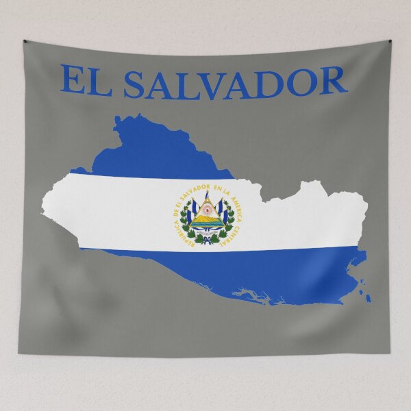 Item preview, El Salvador flag map designed and sold by marosharaf.