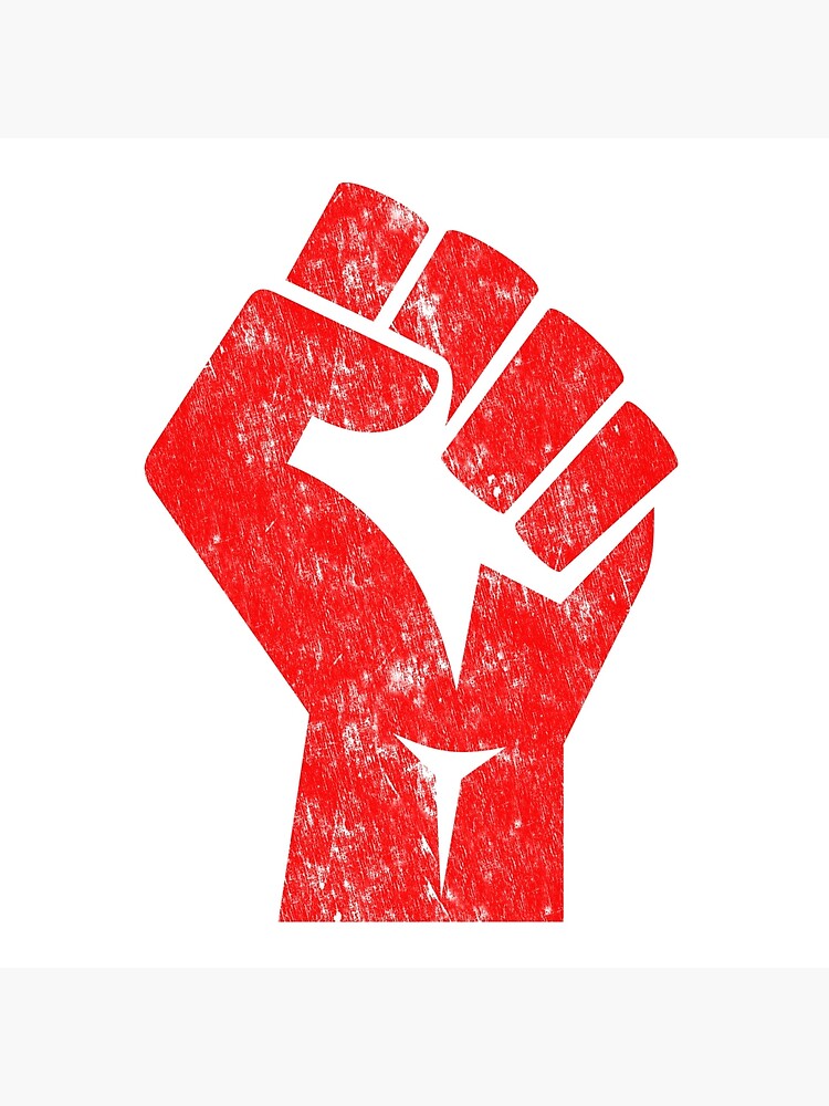 Aggressiv sorg Vi ses Big Red Raised Fist Salute of Unity Solidarity Resistance" Art Board Print  for Sale by Terry Bain | Redbubble