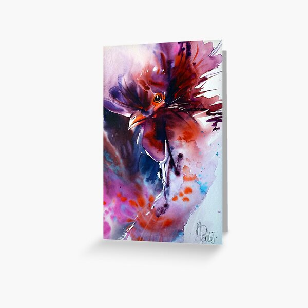 Un Coq Rouge Greeting Card