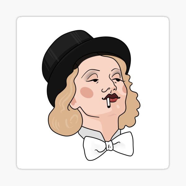 Pride Month Portraits: Marlene Dietrich Sticker