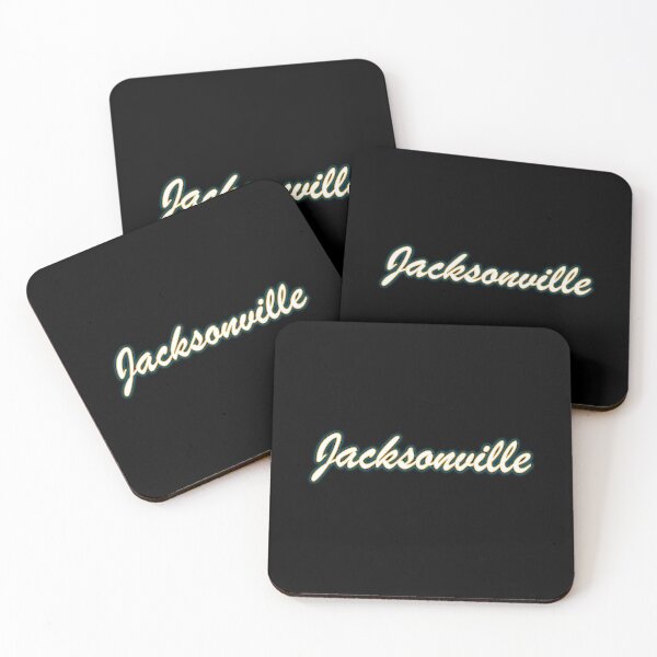 Item preview, Jacksonville White and Gold on Black with Teal Glow designed and sold by gkillerb.