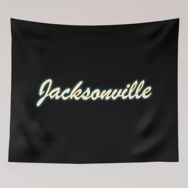 Item preview, Jacksonville White and Gold on Black with Teal Glow designed and sold by gkillerb.