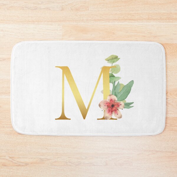 Item preview, Floral Gold Monogram M - Letter Art designed and sold by MysticMagpie.