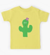 Cutesy Flower Cactus Kinder T-Shirt