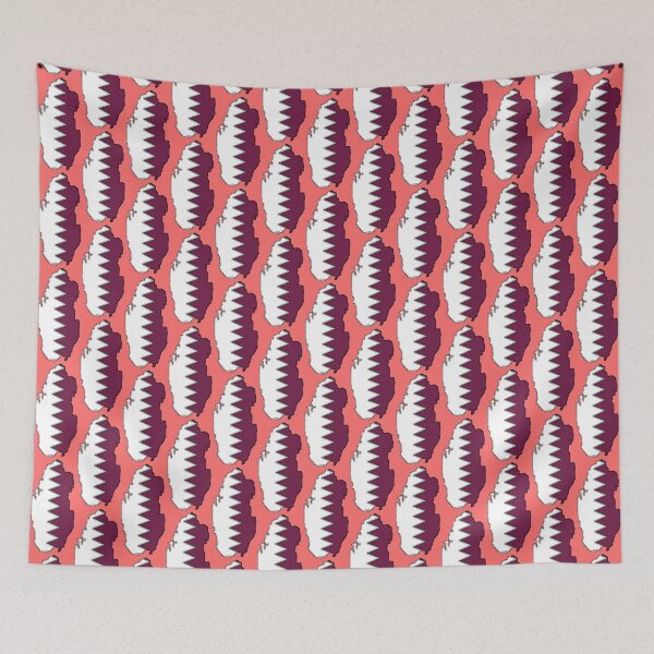 Item preview, Qatar Map With Qatari Flag designed and sold by Havocgirl.